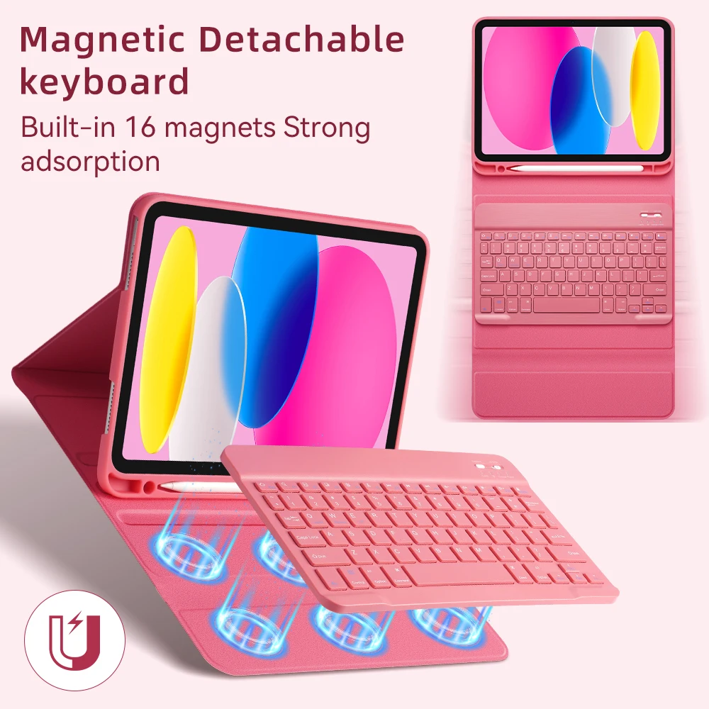 iPad Case with Pen Holder and Keyboard
