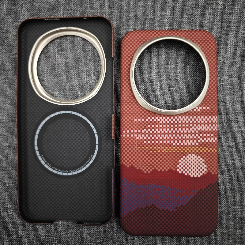 Ultra-Thin Magnetic Aramid Carbon Fiber Phone Case with MagSafe Compatibility