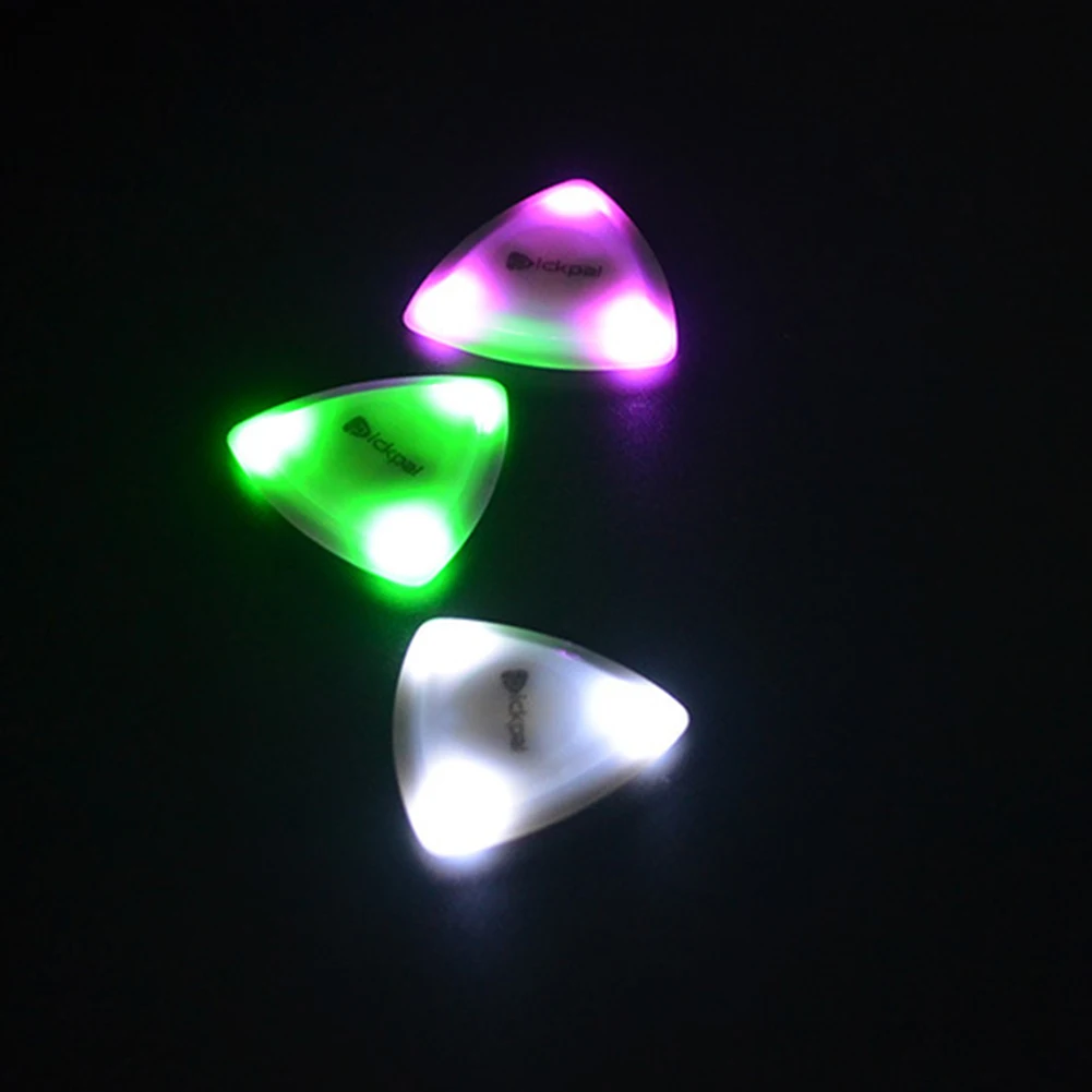 Guitar Touch Luminous Pick with High-Sensitivity LED Light Glowing Guitar Picks For Electric Bass Plectrum Ukulele Parts