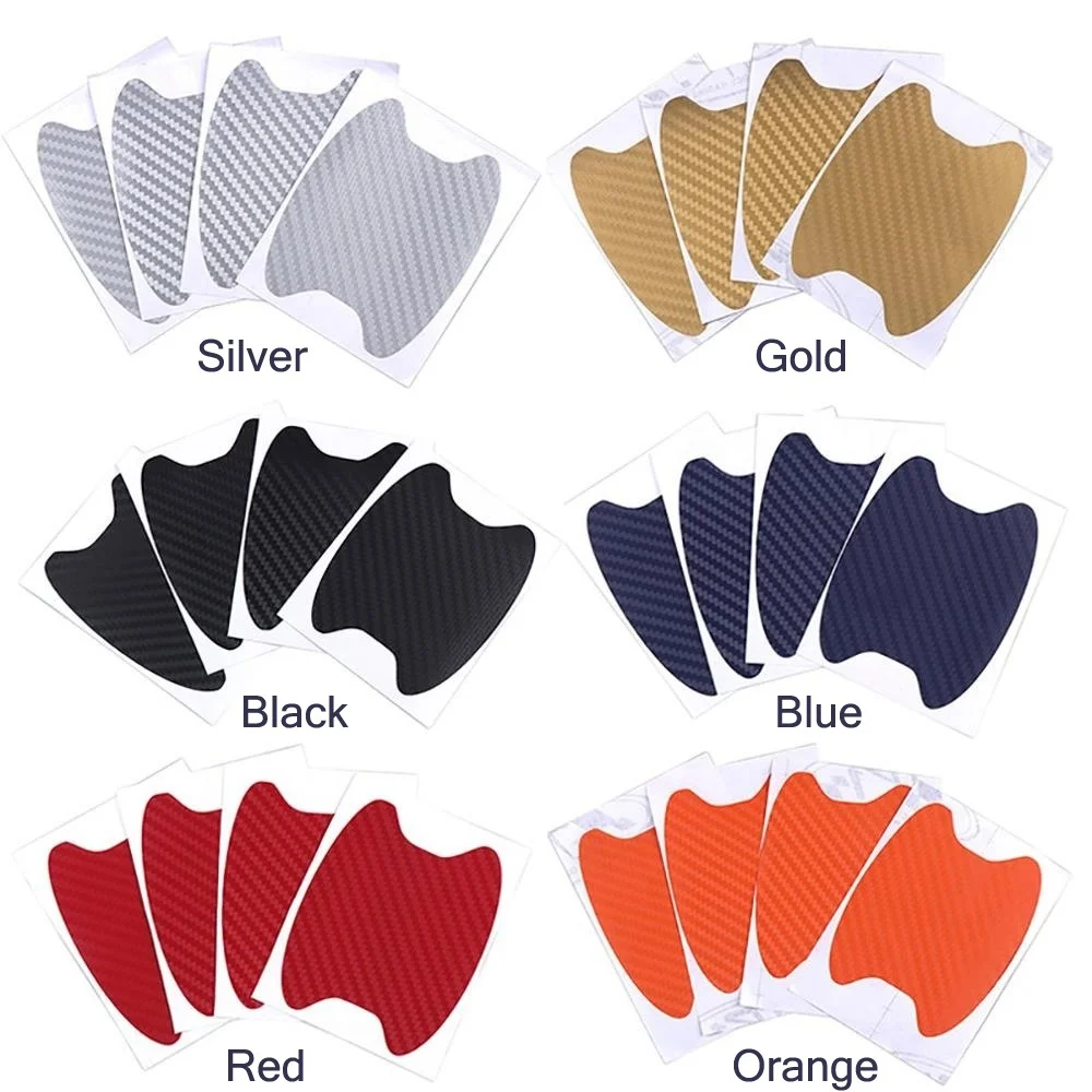 4Pcs Carbon Fiber Door Stickers 6