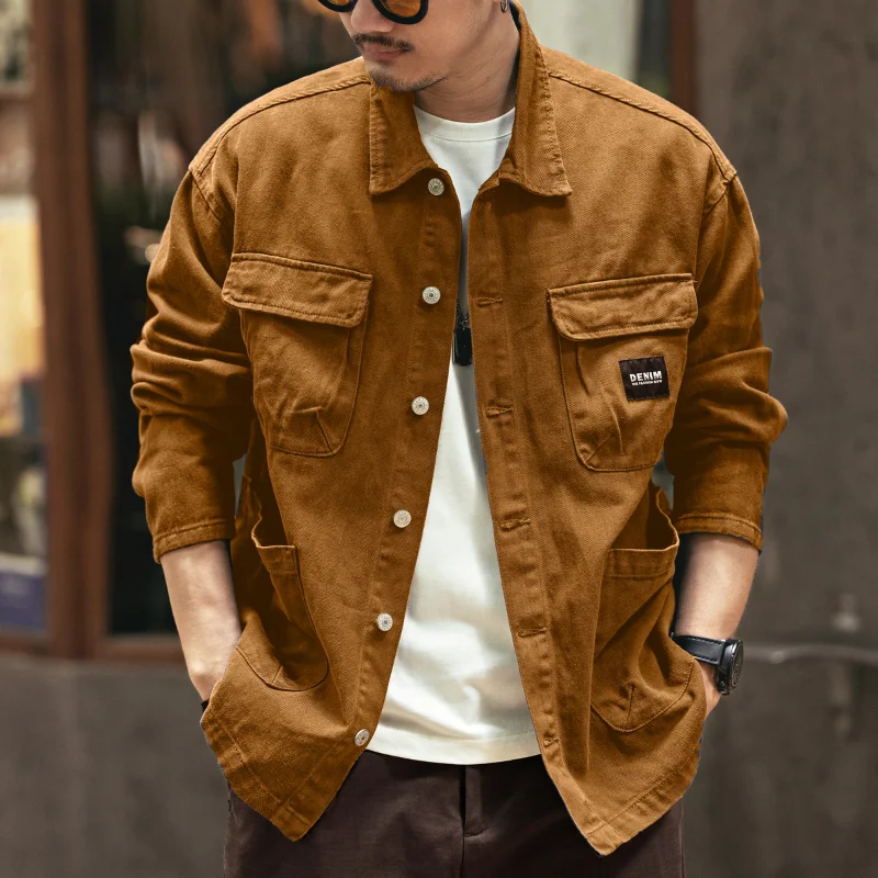 Mezclilla Chamarra Cazadora Hombre Shein Chaqueta Shein Ropa Para - Main Image