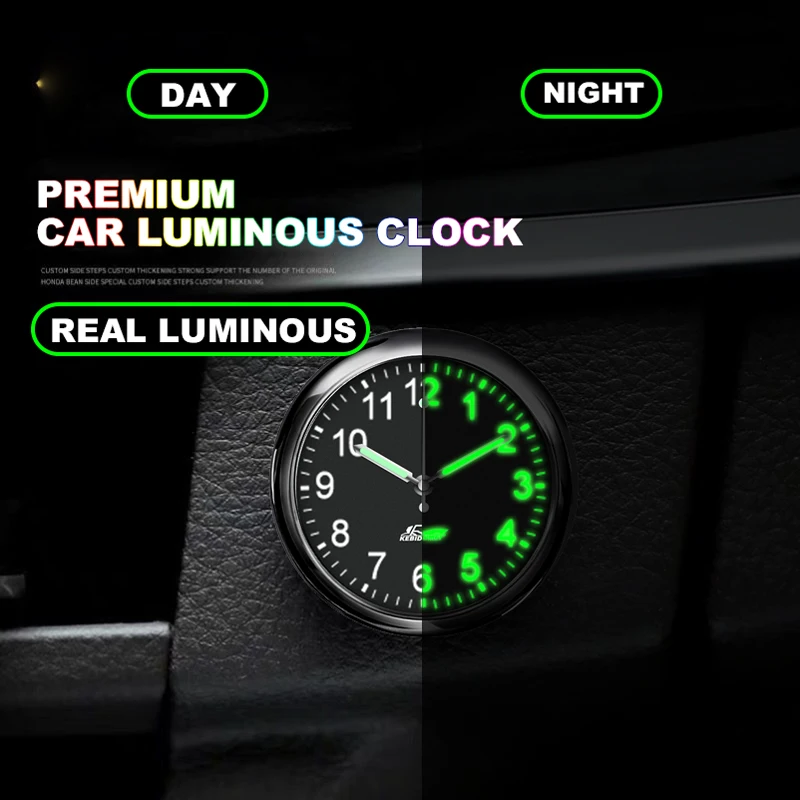 Car Luminous Clocks Automobiles Internal StickOn Mini Digital Watch