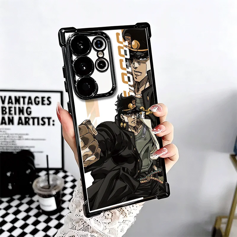 JoJo Adventure Anime Design Soft Phone Case with Plating Anti-Fall Protection