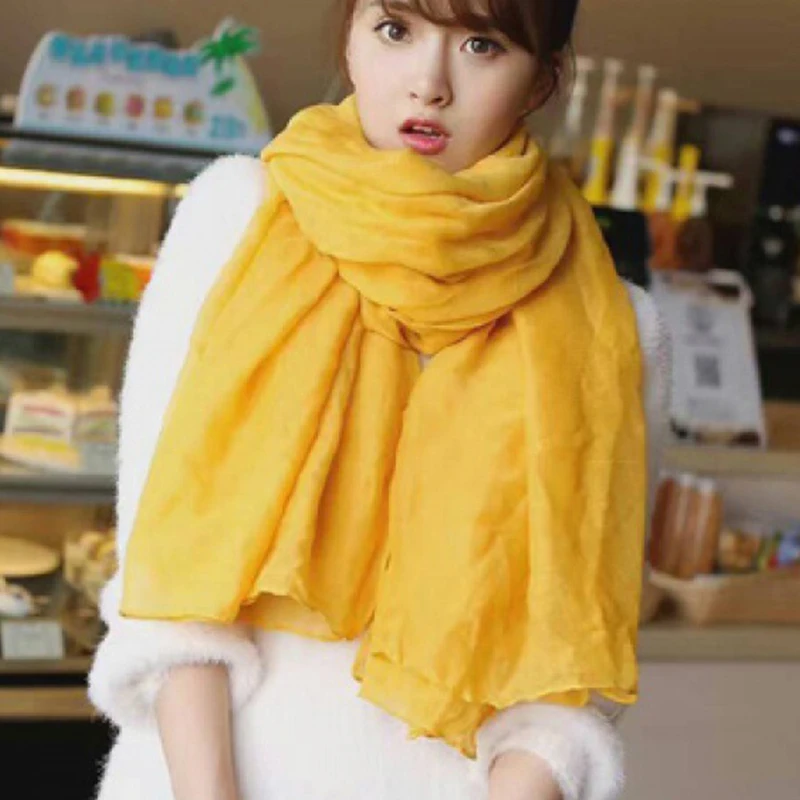 Navy Blue 19 Colors Lady Hijabs Musilim Large Size Long Scarves Fashion Linen Cottone Soft Women Scarfs Wraps Girls Bandana Head