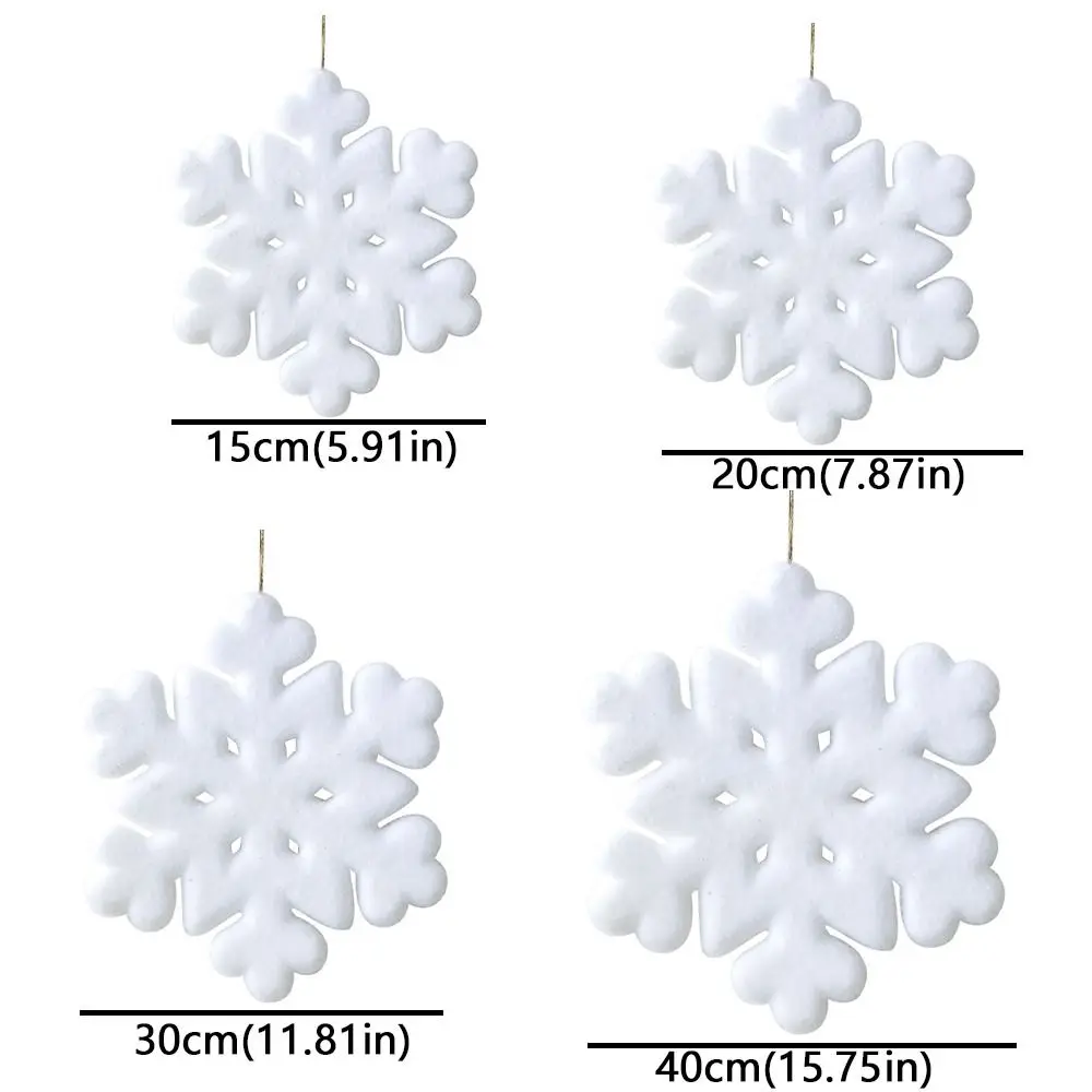 White Christmas Snowflake Pendant Flocking Realistic Artificial Christmas Snowflake Simulation Christmas Tree Decoration
