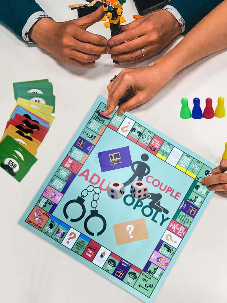 Couple Board Game Adultopoly Board Game Couple Board Game Funny Date Night Couple Interactive Relationship Card for Husband Wife