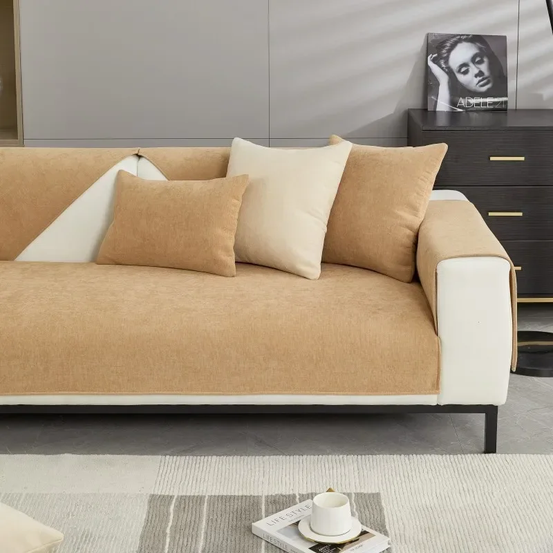 Four Seasons Universal Waterproof Sofa Cover Sofa Pet Changing Pad Nordic Modern Solid Color Non-slip Covers for Sofa Protective 6