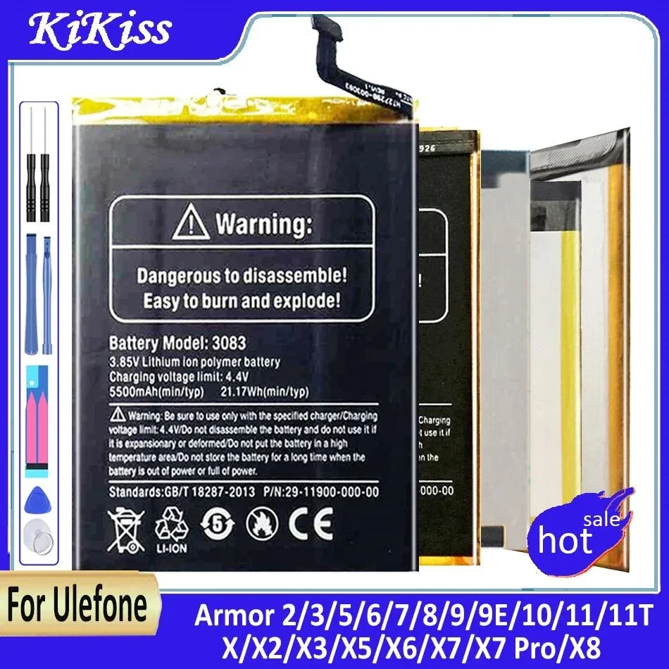 Аккумулятор для Ulefone Armor 2 3 5 6 7 8 9 9E 10 11 11T X X8 X6 X2 X3 X5 X7 X7 Pro X7Pro Armor3 Armor4 Armor5