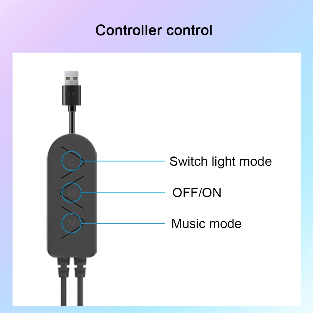 LED Atmosphere lights Wiscolor WIFI RGB Bluetooth Connection Lntelligent Software Control Desktop Game Light Decorative Light 5