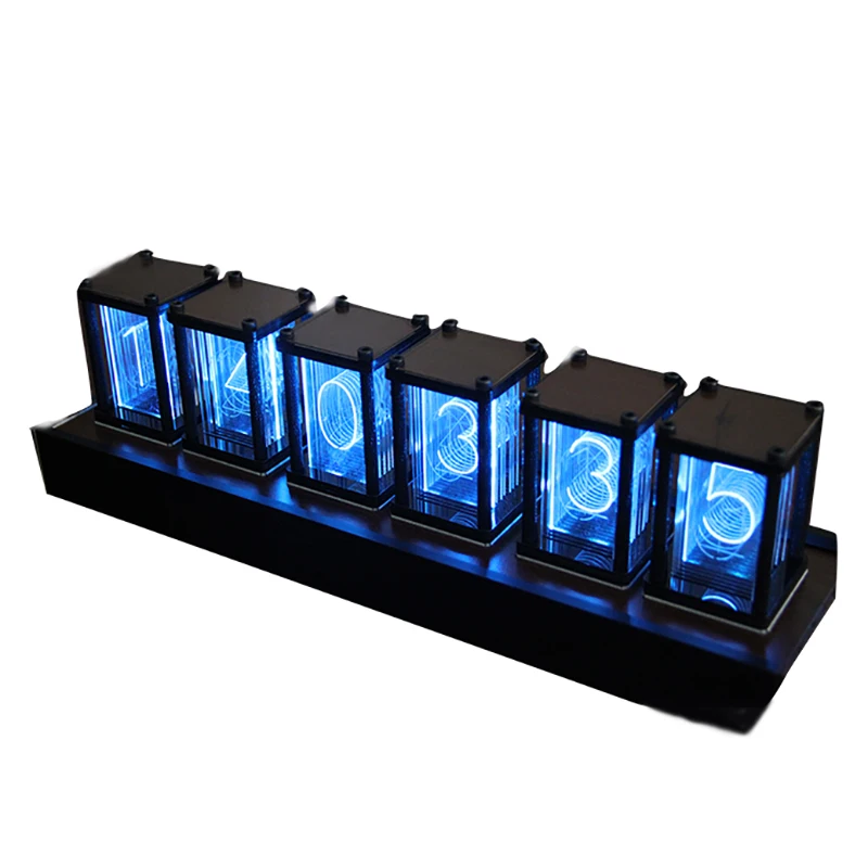 

Светящиеся светодиодсветодиодный часы-трубки RGB, настольные часы Nixie, цифровые часы, настольные часы, светильник, подарок на день рождения