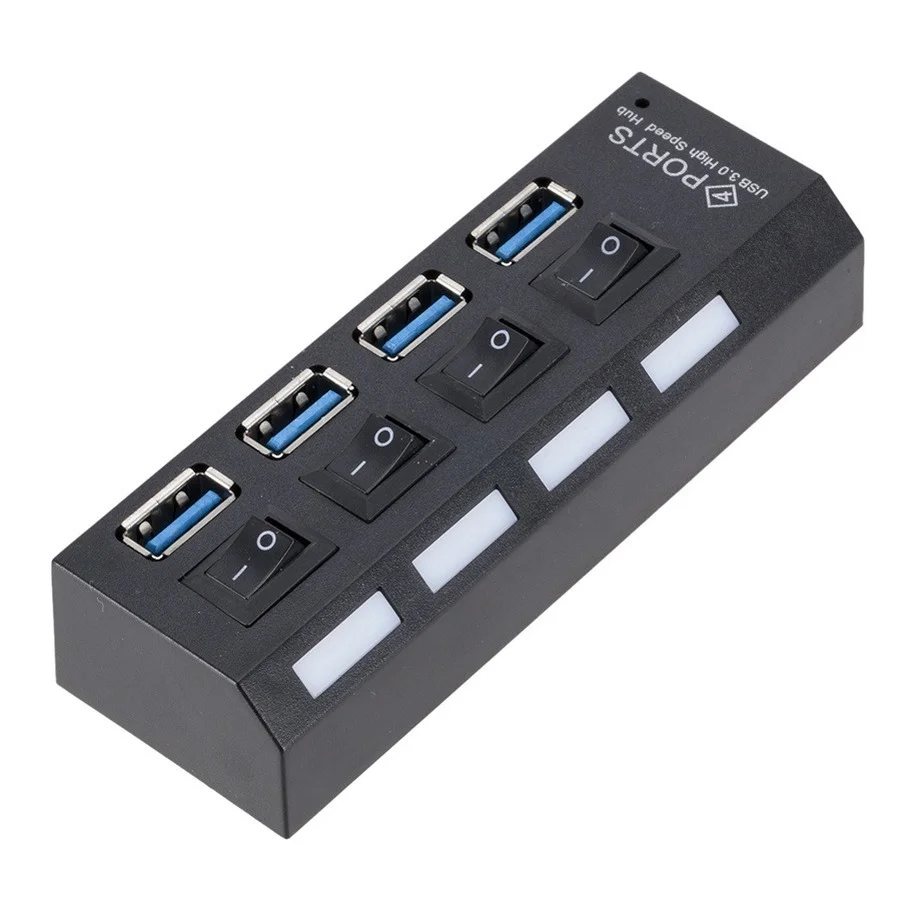 Mini Usb Hub 3.0 Super Velocidade 5gbps Usb3.0 Portas Hub Portátil Usb 3.0 Hub Divisor com Adaptador de Alimentação Externa para Acessório de Computador - Imagem 3