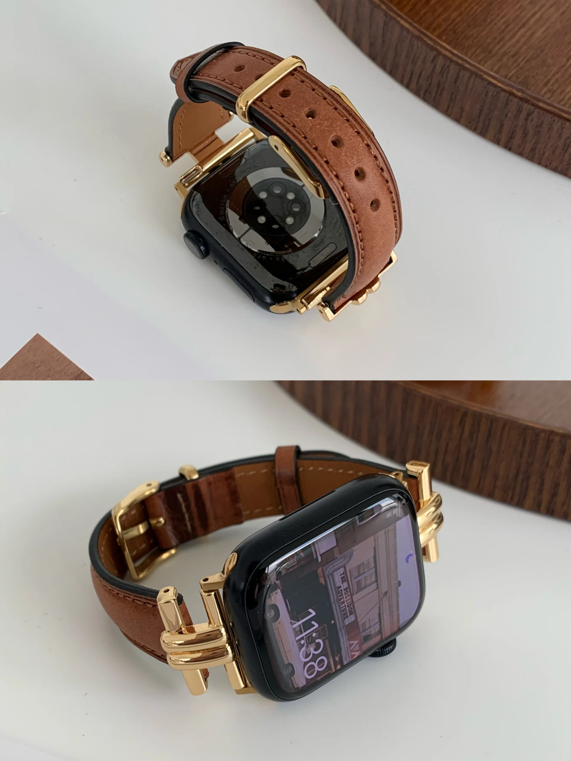 Luxury Checkered Bands Compatible with Apple Watch Band 38mm-49mm Genuine  Leather Strap for iWatch Series Ultra 8 7 6 5 4 3 21 S - AliExpress