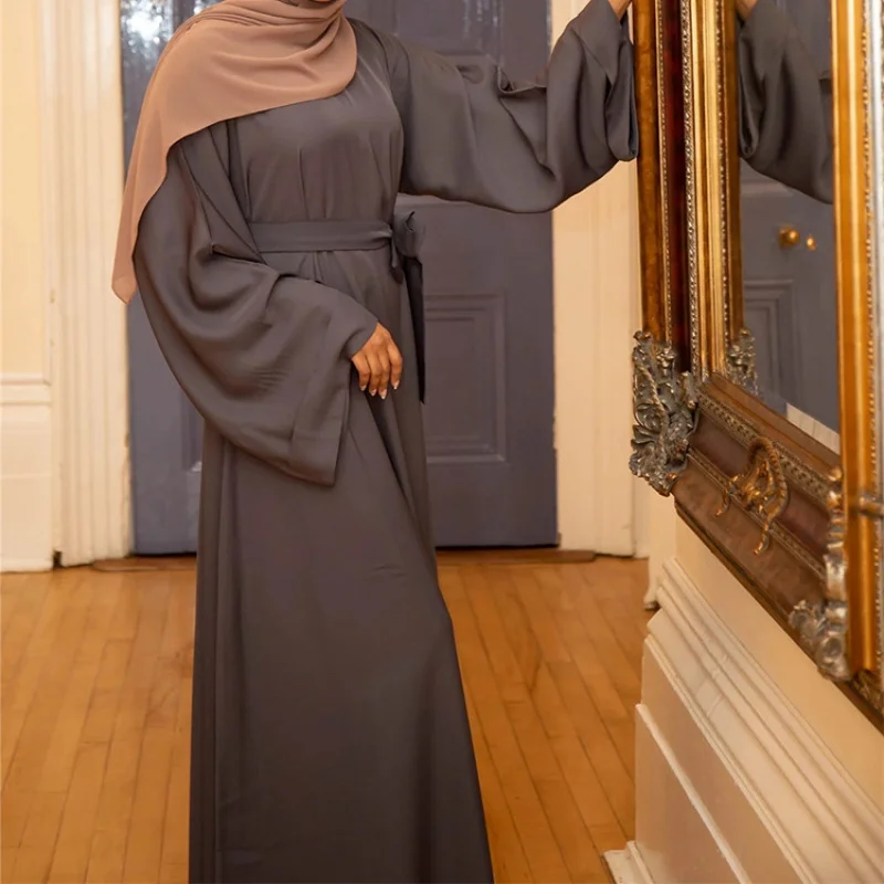2023 New Fashion Muslim Women's Abaya Dubai Islamic Long Sleeve DressesLong Dresses Plus Size Dress