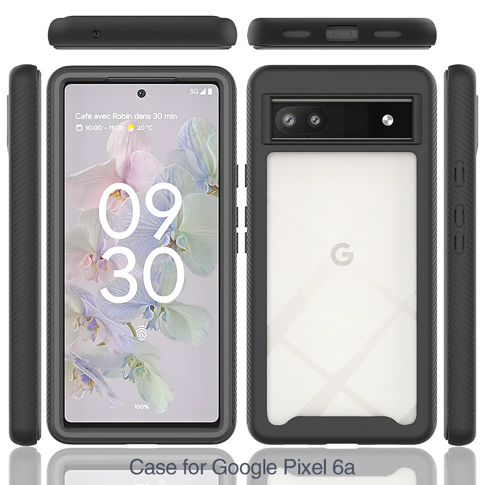 Heavy Duty Rugged Armor Shockproof Case with Soft TPU and Hard Plastic Transparent Back Cover