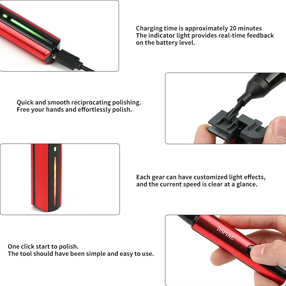 Electric Sander Grinding Pen For Model Mini Reciprocating Polishing Sanding Machine with Three Speed Adjustments USB Charging model tools model polishing tool