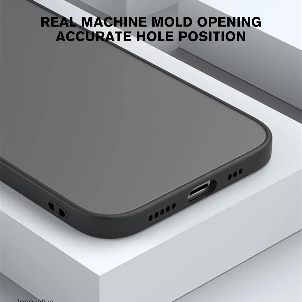 Shockproof Armor Matte Case with Soft TPU Bumper and Clear Hard Cover