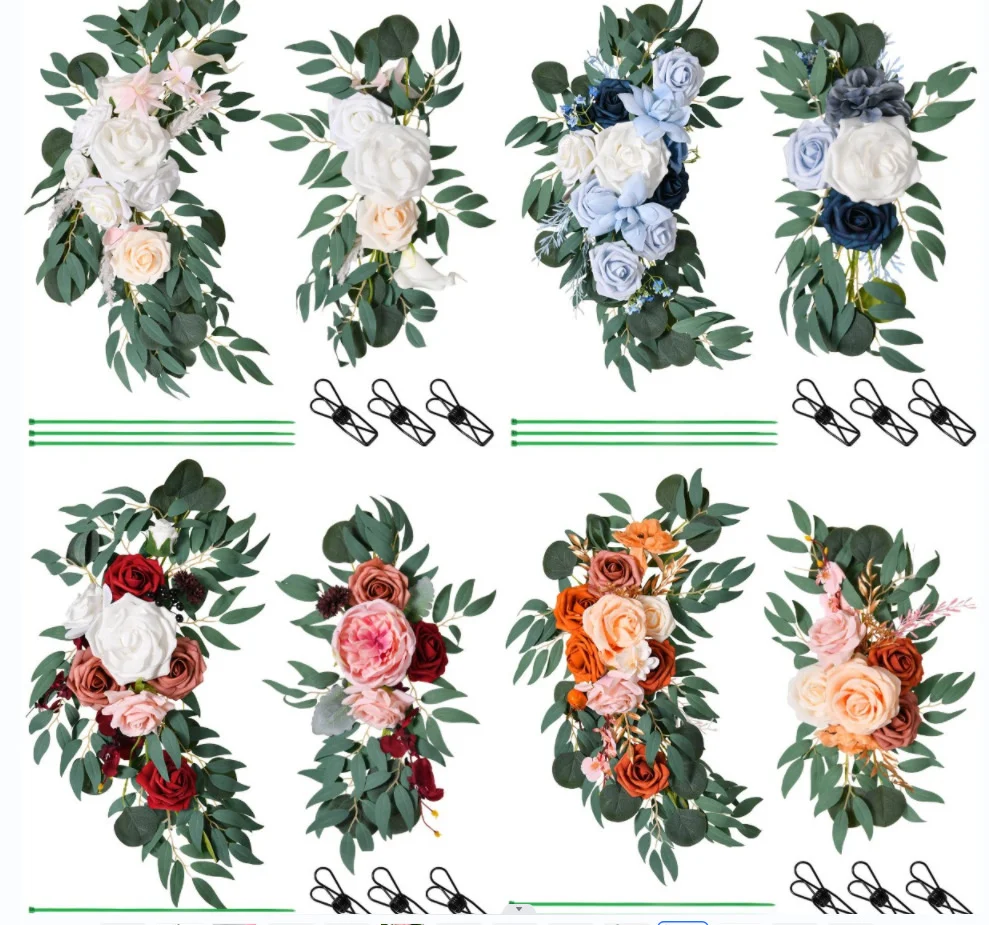 2pcsArtificialFlowerWeddingDecorationHangingRoseArchSimulation