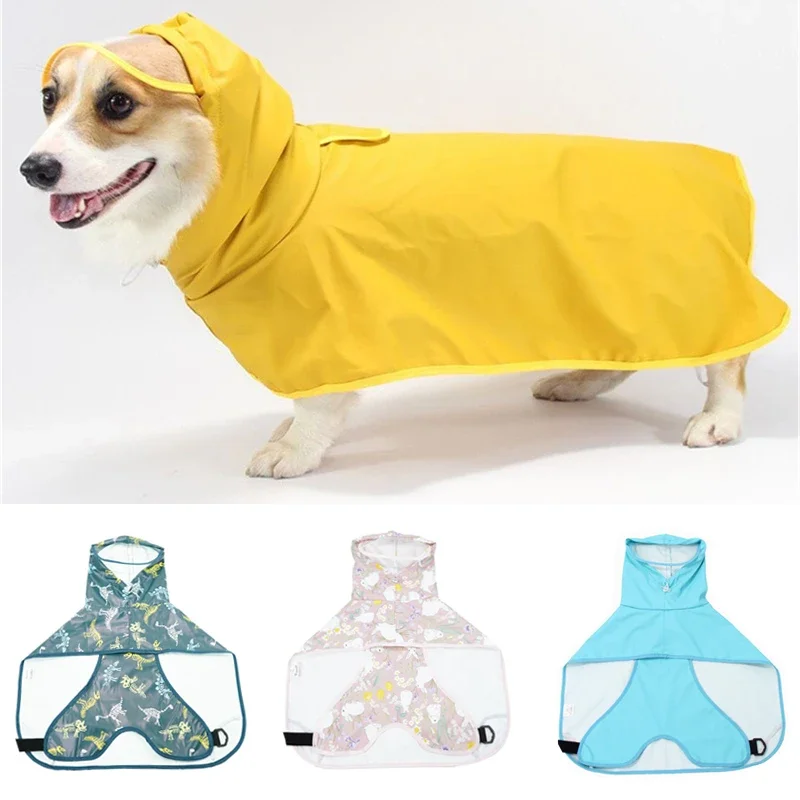 Dog Raincoat Fullnai Rainy Season Puppy Dog Raincoat Waterproof Pet Clothes for Dogs mascotas Apparel Impermeable Corgi Shiba Inu Rain Coats dog raincoat