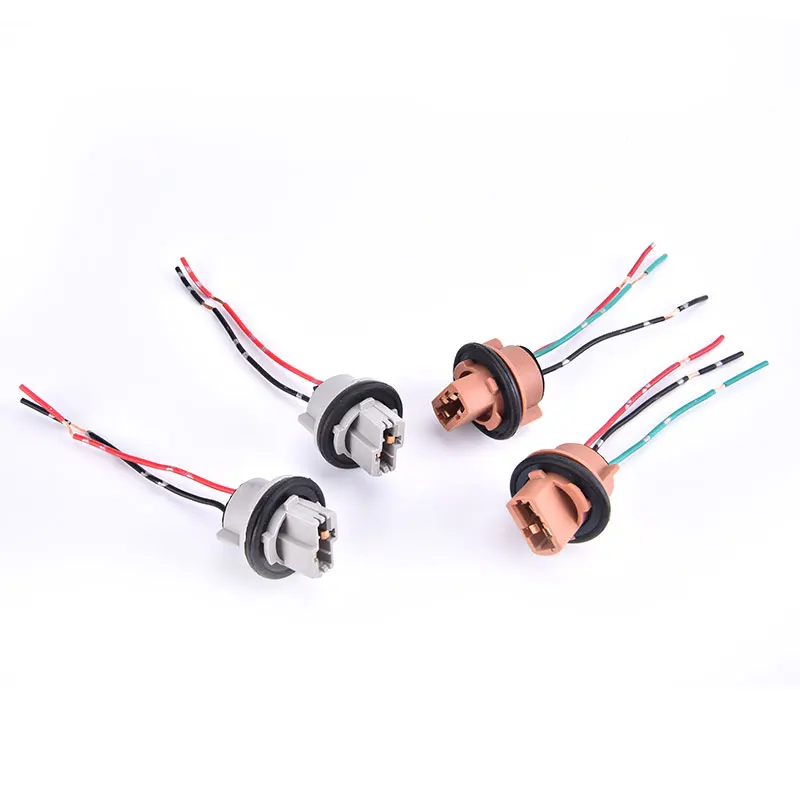 2Pcs T20 7440 7443 LED bulb holder LED socket adapter connector parking side light lamp Wiring Harness adaptor Socket led lamp bulb base,light holder,lamp holder,light bulb socket,socket connector plug adapter