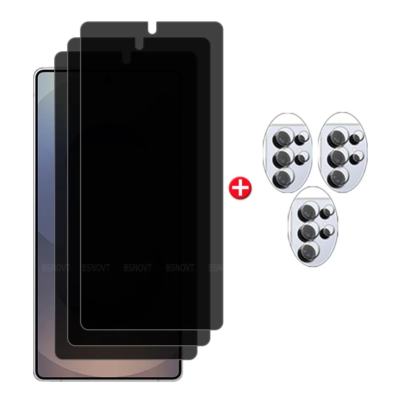 6-in-1 Anti-Spy Privacy Tempered Glass Screen Protector