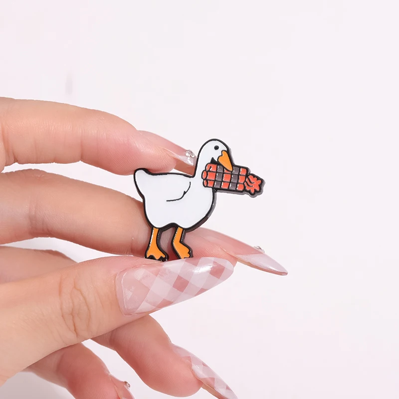 Cartoon Gans Ente Emaille Pins Kreative Tier Entlein Lustige Broschen Revers Abzeichen Kragen Schmuck Geschenk für Freunde Großhandel – Detail 15