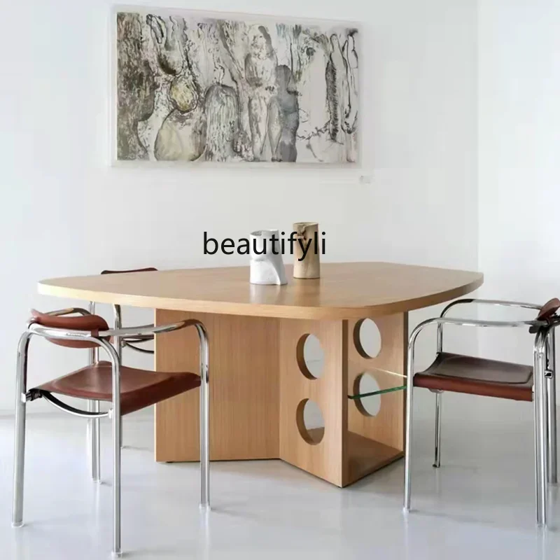 

Настольный ретро-стиль скандинавский угловой стол из массива дерева обеденный стол