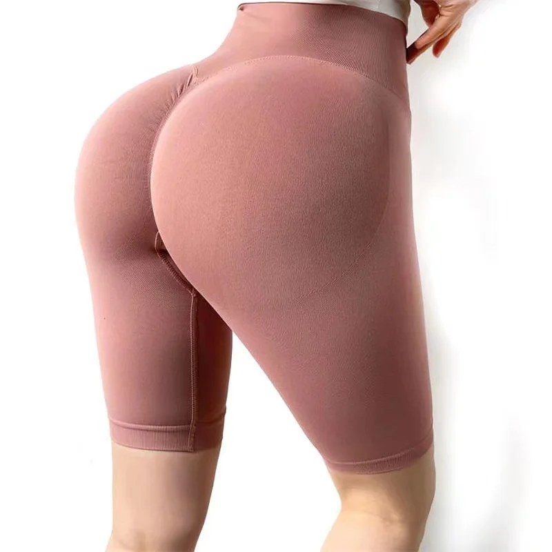 Knitted Autumn Outdoor Open Crotch Women's Peach Hip Sports Leggings Invisible Zipper Workout Pants Tight Sexy Gym Trousers