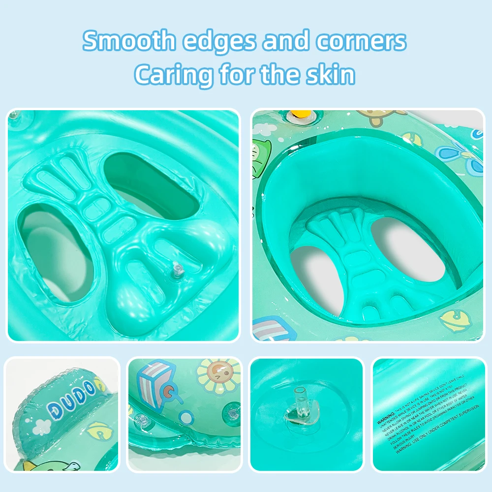 1pc Water Spray Inflatable Seat Ring Swimming Pool Floating Yacht Seat Swim Ring Circle 4