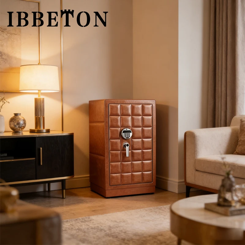 IBBTON 새로운 디자인 6/9 슬롯 시계 와인더 금고 디지털 전자 코드 안전 금고 가죽 포장 금고
