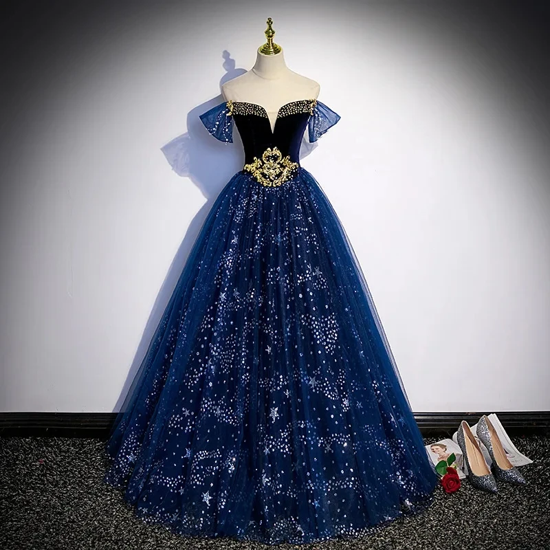 BOMARIS Off-Shoulder Ball Gown Quinceanera Dresses Vestidos De 15 Anos Glitter Formal Princess Birthday Party Gowns Customized