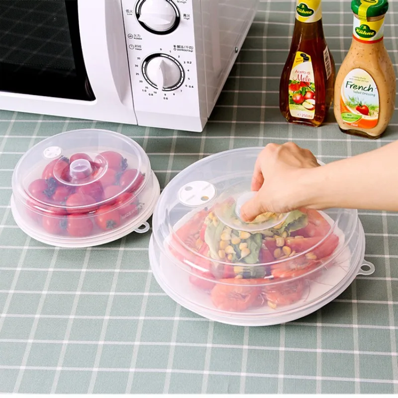 Anti Splatter Heating Sealing Cover Lid Steam Vents Fresh-keeping Plate Bowl Cover Stackable Microwave Splatter Lid