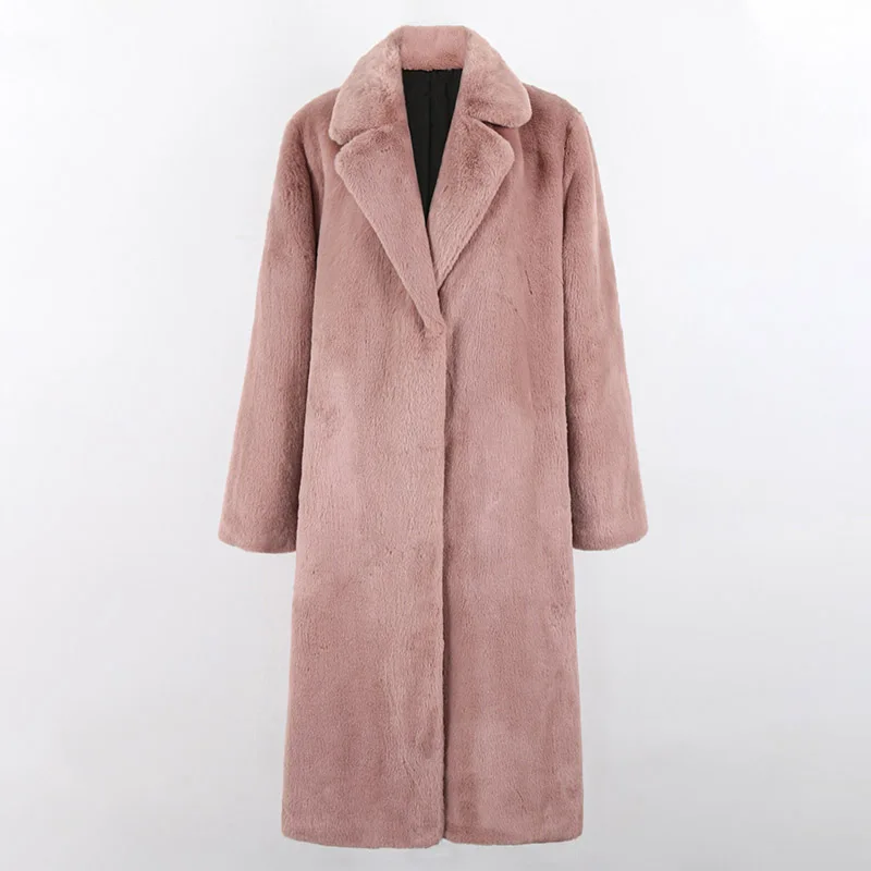 

Women's Clothing Long Warm Faux Fur Coat Winter New 24