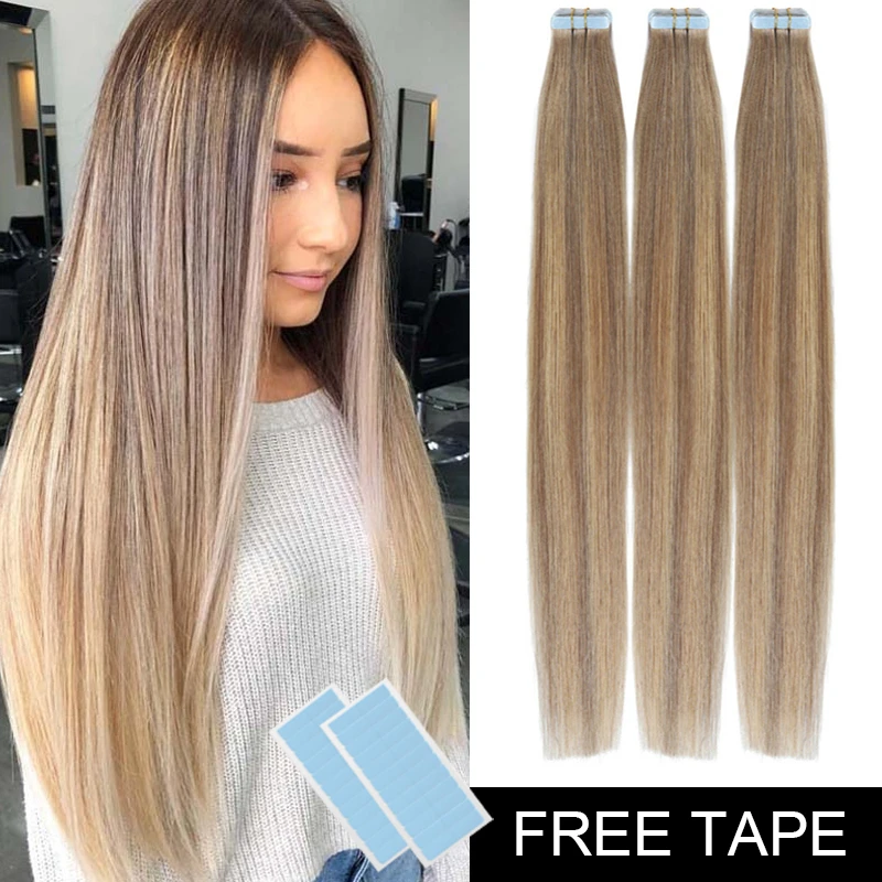 Mrs Hair Clearance Tape In Extensions Human Hair Omber 6/60 Balayage