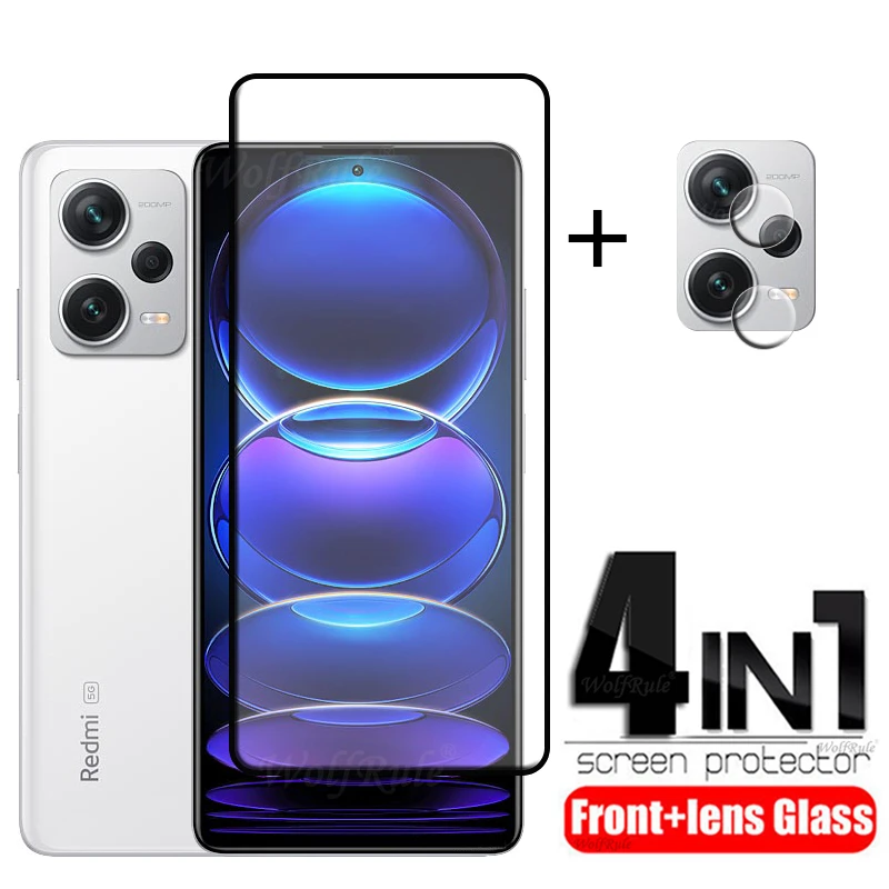 

4-in-1 For Redmi Note 12 Pro Plus Glass Redmi Note 12 Pro Plus 9H Full Screen Protector Xiaomi Redmi Note 12 Pro Plus Lens Glass