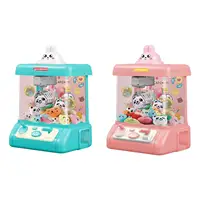 Small Claw Machine Toy Grabber Dispenser Arcade Game Miniature with Lights Sound DIY Catching Doll Machine for Birthday Gifts 1