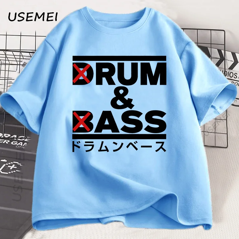 T-shirt Humoristique "Drum And Bass / Rum And Ass" - Vintage, Coton, Unisexe, Taille Régulière