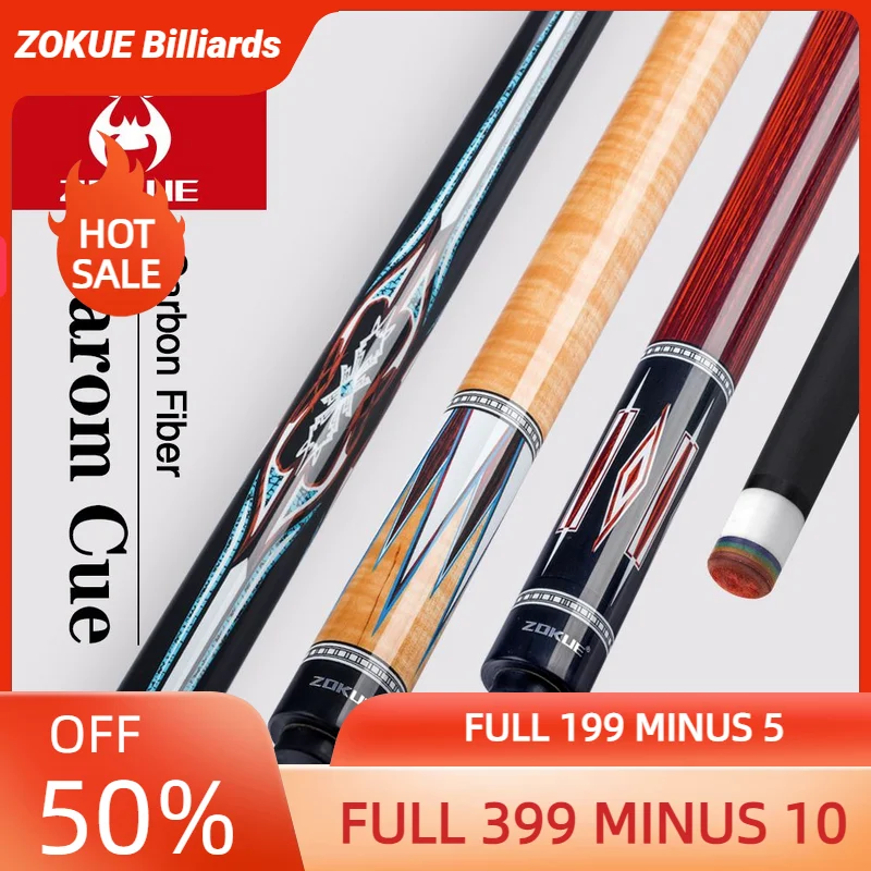 Zokue Konllen Biliardo Carbon Carom Cue 3 Cuscino Stick 142Cm 12Mm Albero In Carbonio Albero In Acero Professionale Carom Stick Libre Cue