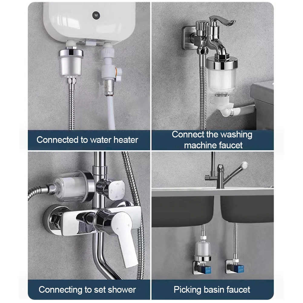 4/6pcs Filter Cores PP Cotton Faucet Water Purifier Replacement Bath Shower Filter Household Mini Bathroom Accessories
