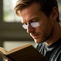 Nose Clip Reading Glasses Man High Quality Men Portable Foam Nose Glasses  for Seniors Transparent Eyeglasses with Case 5