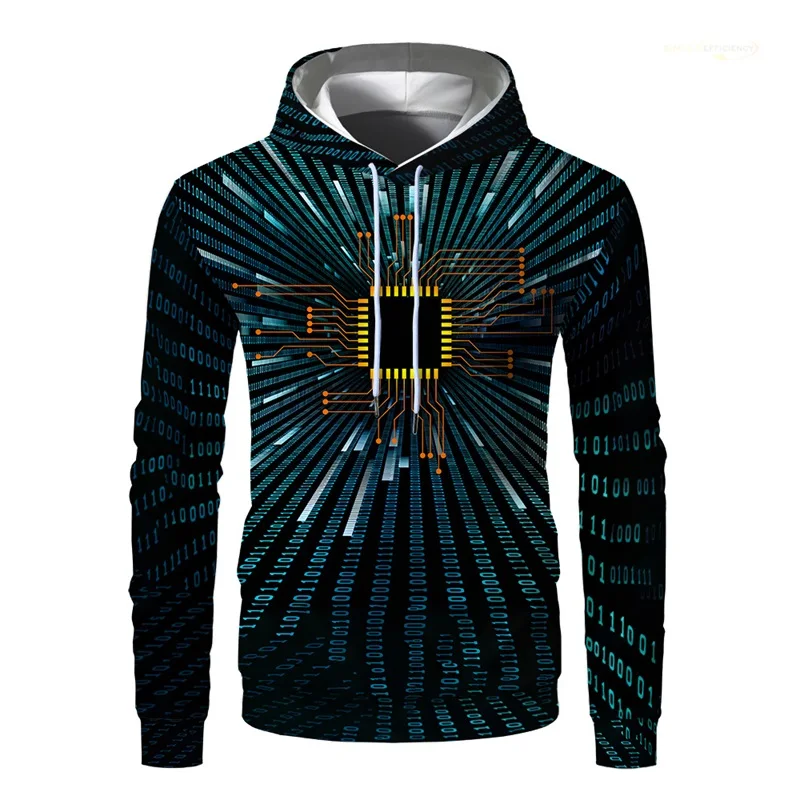 thumbnail image 1 of Sudadera con capucha con gráfico de chip electrónico para hombre, sudadera con estampado 3D de placa de circuito de CPU, sudadera divertida, sudaderas con capucha, ropa de calle, 1 of 5