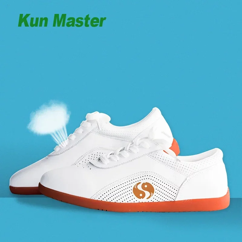 

Cowhide Leather Genuine Leather Tai chi shoes Kung Fu Martial art shoes Wushu Sports shoes Sneakers Free Flexible Unisex 2024