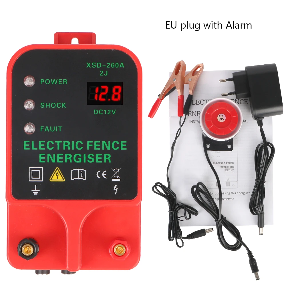 10Km Electric Fence Farm Livestock Tool High Voltage Pulse Electric
