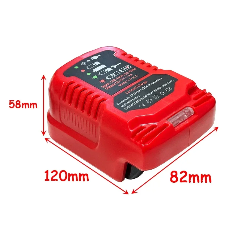 100-240V Li-ion Mini Compact Charger Compatible for Craftsman 20V Li-ion Battery CMCB206 CMCB205 CMCB204 CMCB202 CMCB201 charger adapter battery charger battery charger adapter