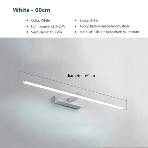 Modern LED Vanity Mirror Wall Light for Bathroom Makeup Mirror Headlamp Indoor Lighting Fixture Sconce Decor - Image 8