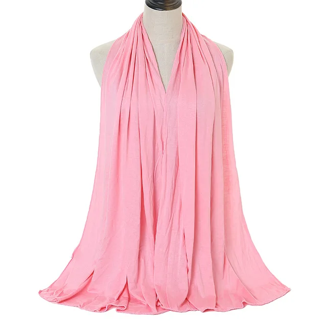 Écharpe Hijab en Jersey de coton Modal de qualité supérieure, châle musulman Long, Turban doux uni, bandeau pour femmes, bandeau africain 170x60cm