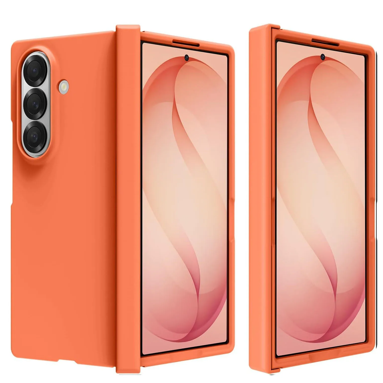 Luxury Skin Feel Solid Color Shockproof Matte Case with Hinge Protection