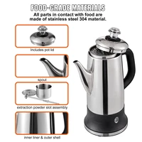 Cafetière électrique Singwinner de 12 tasses, cafetière en acier inoxydable 304 avec fonction de maintien au chaud 3