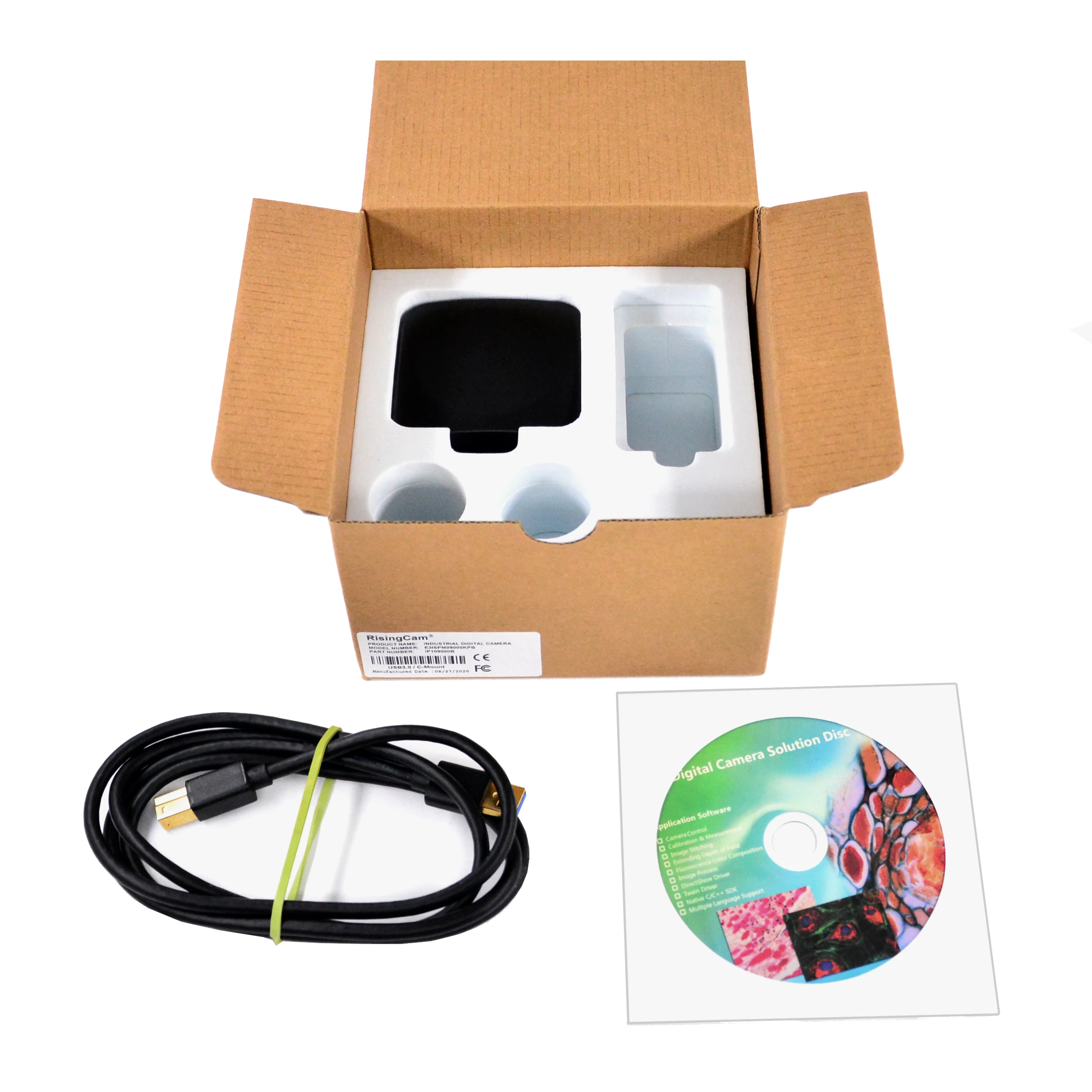 높은 프레임 속도 25MP imx511 CMOS 센서, USB3.0 디지털 비디오 생물 현미경 카메라, C 마운트