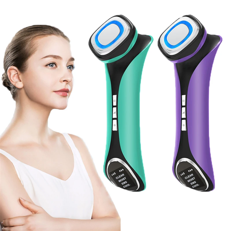 ElectricFaceMassagerHotCoolLEDLightTherapyVibrationDeepPores