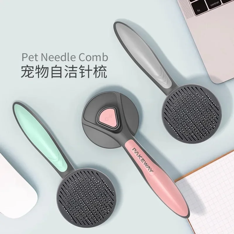 

2107060003расческа для домашних питомцев, Массажная щетка для чистки кошачьей шерсти, плавающая Расческа для шерсти, универсальная щетка для удаления шерсти у кошек и собак
